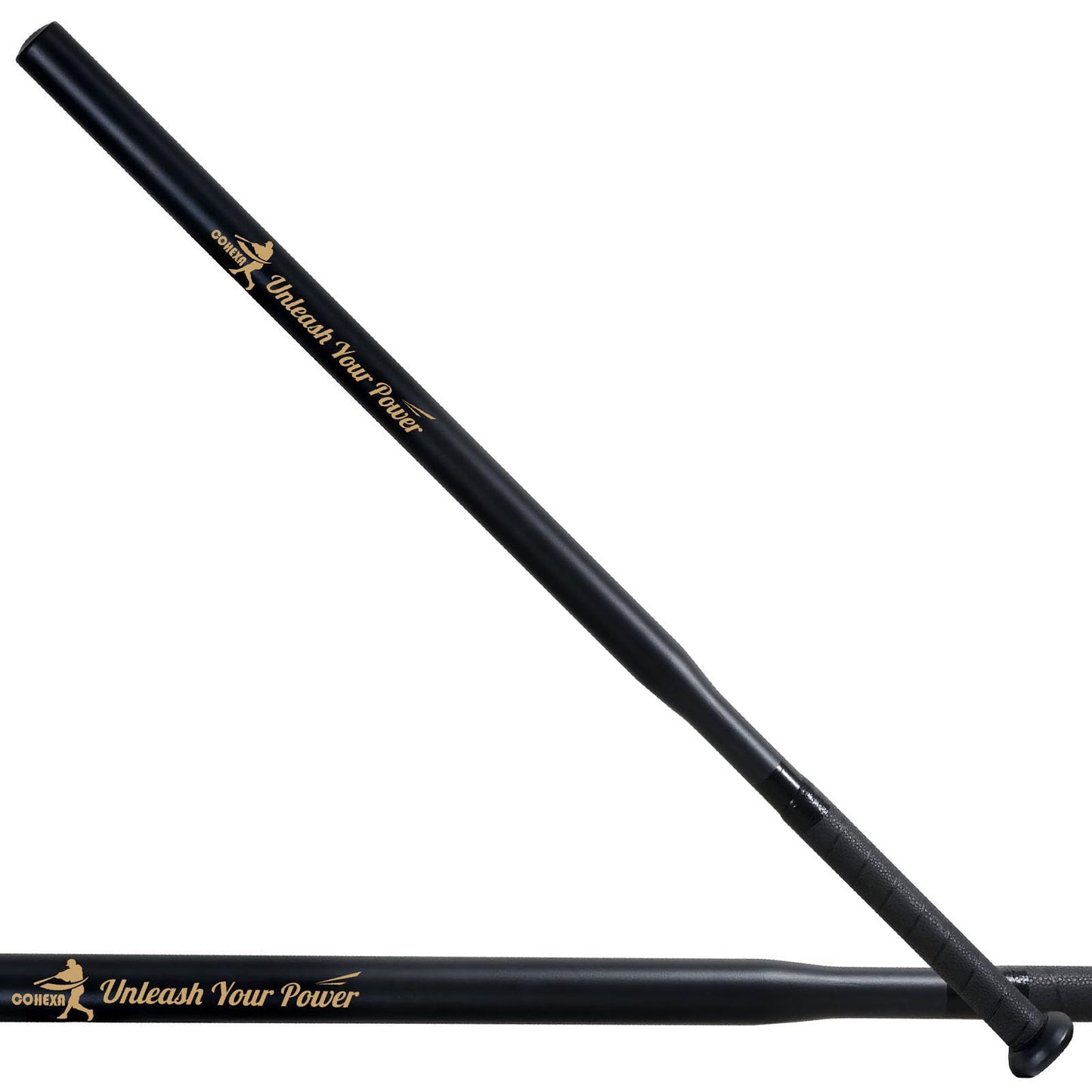 Slim Baseball Trainning Bat 32in 1.7lbs Thin Power Stick Training Bat Steel Black 【 PU Wrapped 】