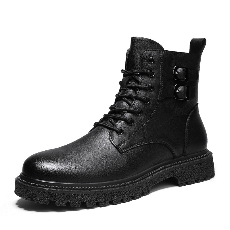 Men's Martin Boots - Mid-Calf Lace-Up Work Boots