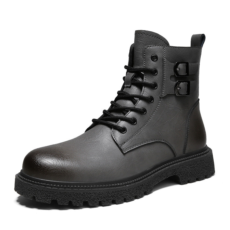 Men's Martin Boots - Mid-Calf Lace-Up Work Boots