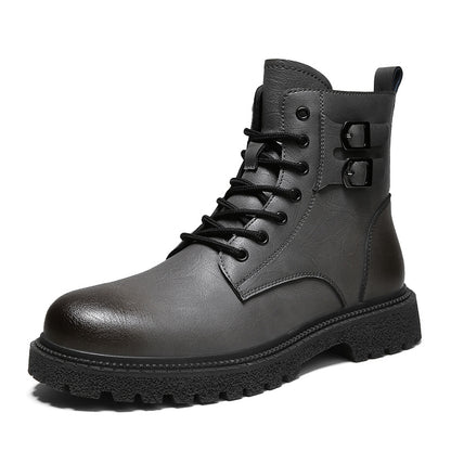 Men's Martin Boots - Mid-Calf Lace-Up Work Boots